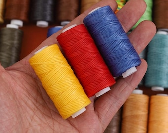 150D Flat Waxed Polyester Leather Sewing Thread: 0.8mm*50m