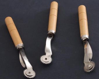 DIY 2mm Leather Tool Seam Marker Wheel: Wood Handle Sewing Tracer