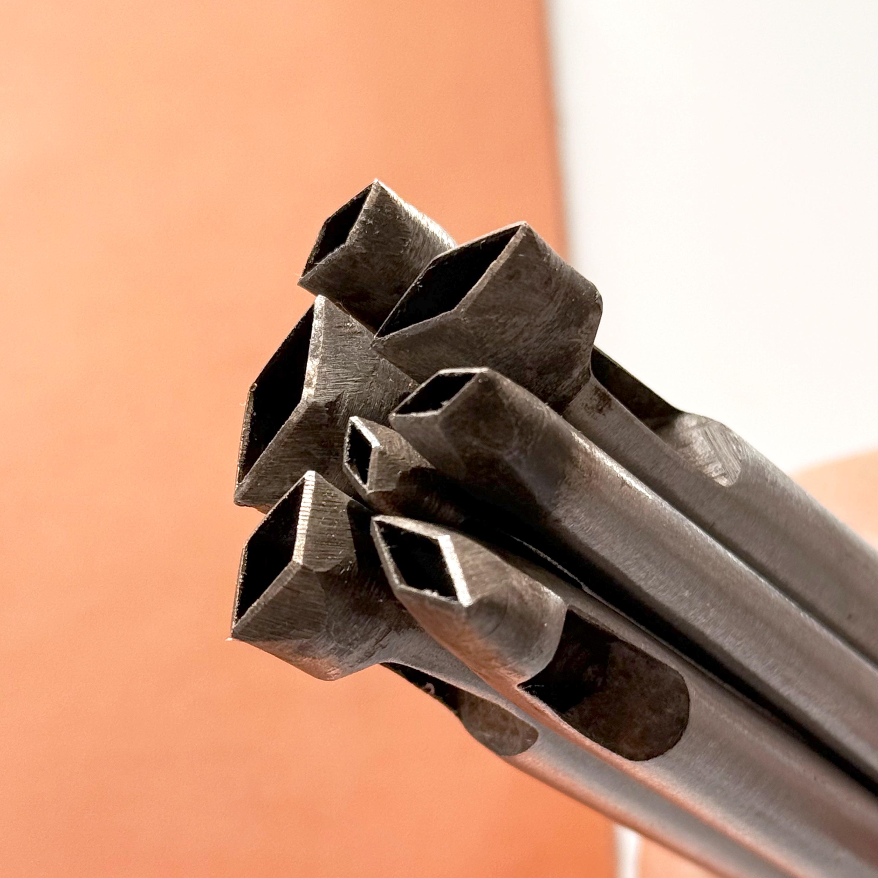 Rhombus Leather Hole Punch: 4-25mm Steel Diamond Shape No Polished