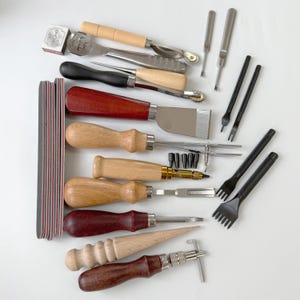 16-teiliges Lederwerkzeug-Set: Lederbearbeitungsset