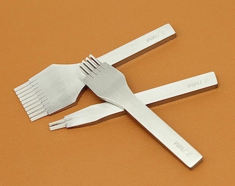 High-Speed Steel Leather Stitching Chisel: French Style Pricking Irons