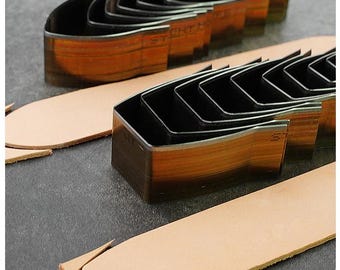 Leather Strap Edge Punch Set: V & Square Corner Cutter, DIY Leather Tools (10 PCS)