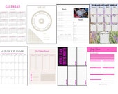 Tarot, Spiritual Journal yearly Calendar Planner