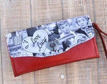 50s Lucy Clutch Wallet Wristlet, Necessary Clutch Wallet, purse