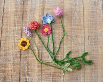 Crochet Flower Bookmark