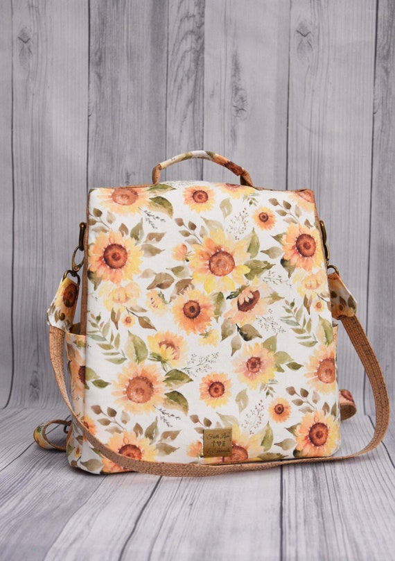 Sunflower Cork Guardian Backpack, Anti-theft, Theme Park Bag 