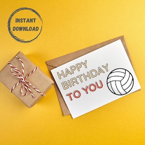 Handball Geburtstagskarte, druckbare Karte, digitaler Download, 13 x 18 cm PDF Karte, Handball Geburtstagskarte, Grußkarte, SOFORTIGER DOWNLOAD