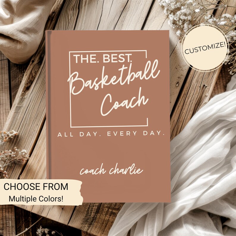 Custom Basketball Coach Notebook, Personalized Coach Journal, Best