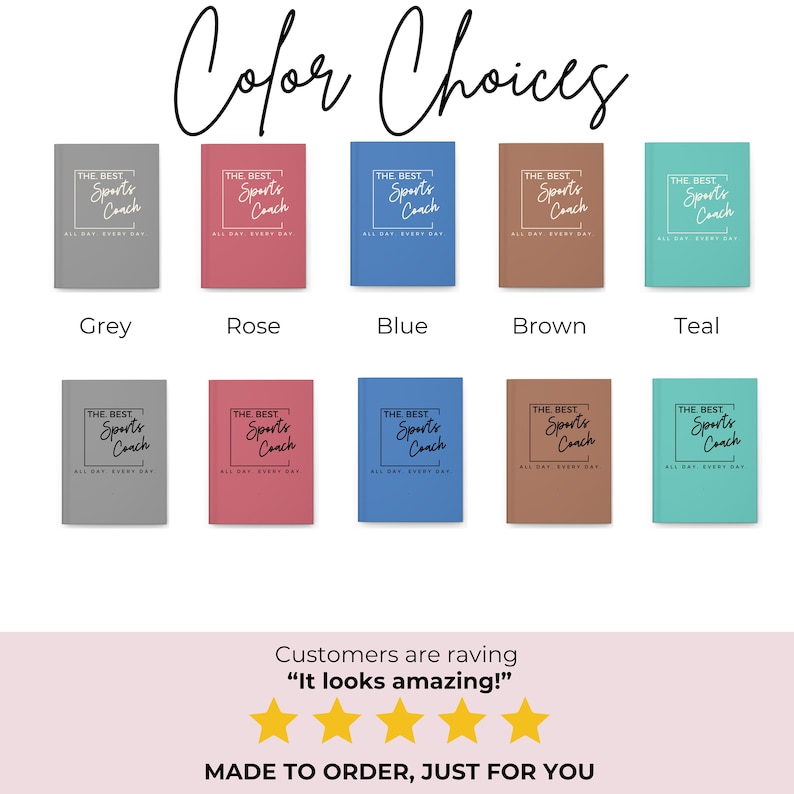 Custom Basketball Coach Notebook, Personalized Coach Journal, Best