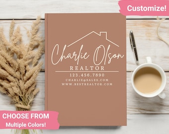 Realtor Notebook Personalized Business Journal, Custom Real Estate Agent Gift, Custom Hardcover Journal for Real Estate Broker, Thank You