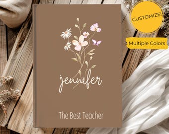 Teacher Gift – Personalized Teacher Journal, Custom Name Notebook, Teacher Appreciation Gift, Personalized Teaching Notebook
