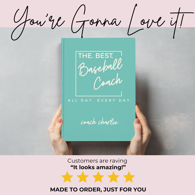 Custom Basketball Coach Notebook, Personalized Coach Journal, Best