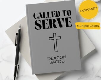 Pastor Appreciation Gift Personalized Notebook – Custom Pastor Journal, Religious Thank You Gift, Christian Hardback Book for Church Leaders