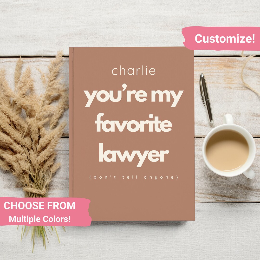 Funny Lawyer Gift, Attorney Notebook, Thank You Gift, Attorney