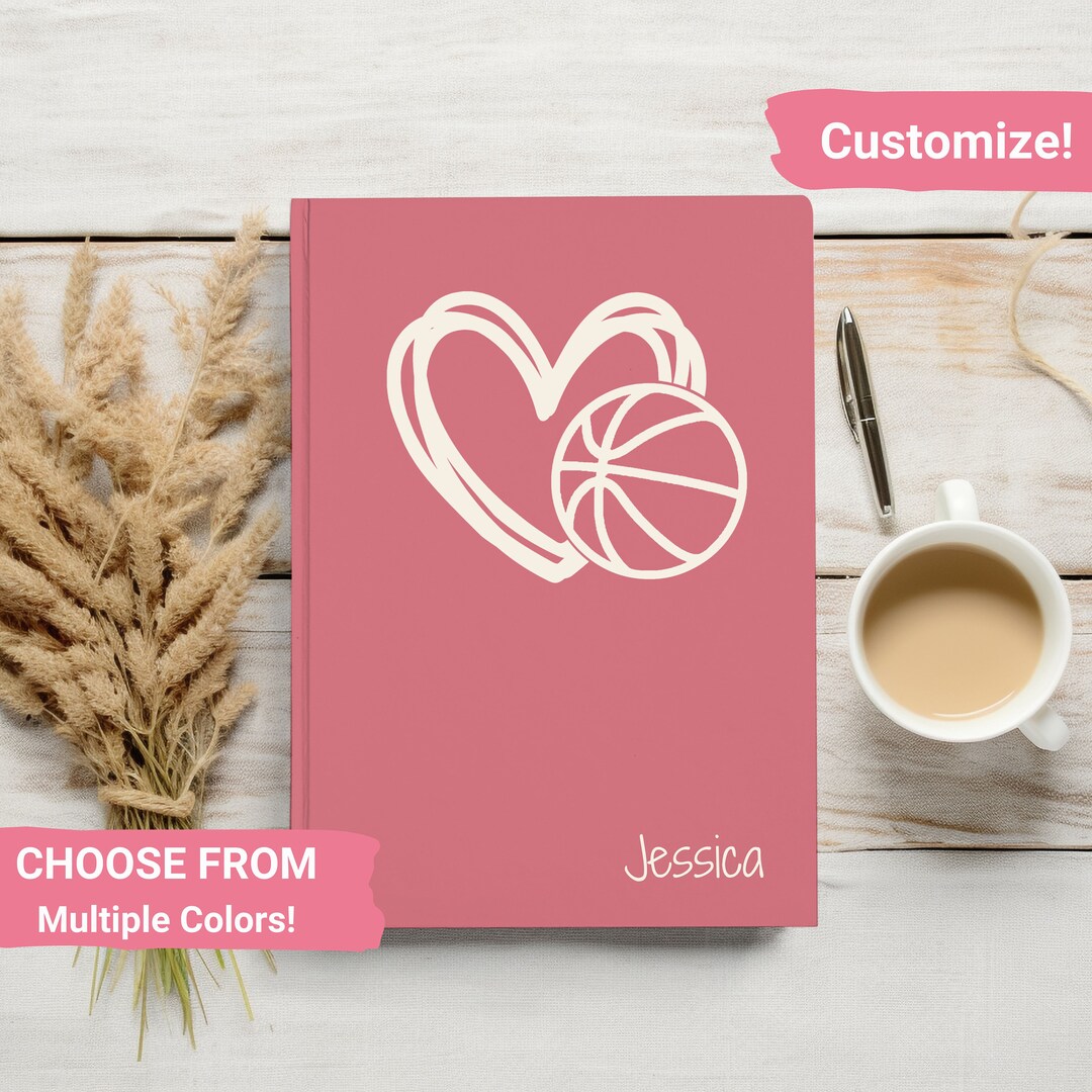 Basketball Player Gift, Custom Basketball Notebook, Hardcover Journal, Senior Night Gift