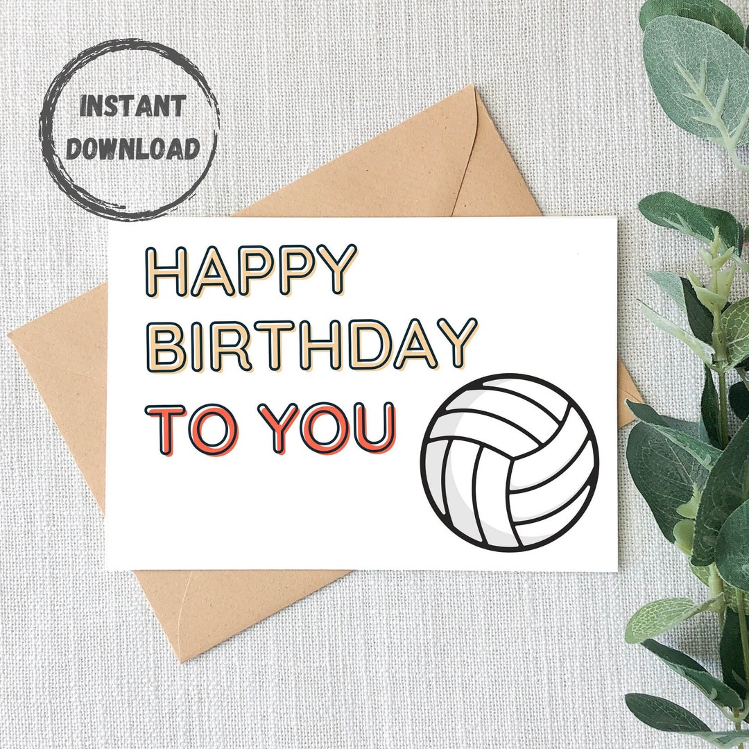 Happy Birthday Card, Printable Card, Digital Download, 5x7 PDF Card ...