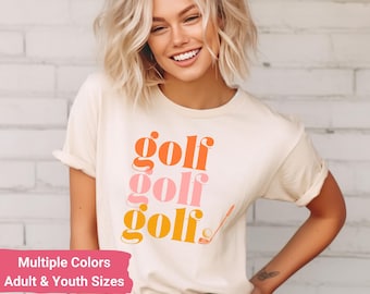 Ladies Golf Shirt, Gift for Golf Mom, Golf Lover Tshirt, Girl Golfer Tshirt, Golf Team Coach Shirt, Adult & Youth Sizes, Womens Golf Tshirt