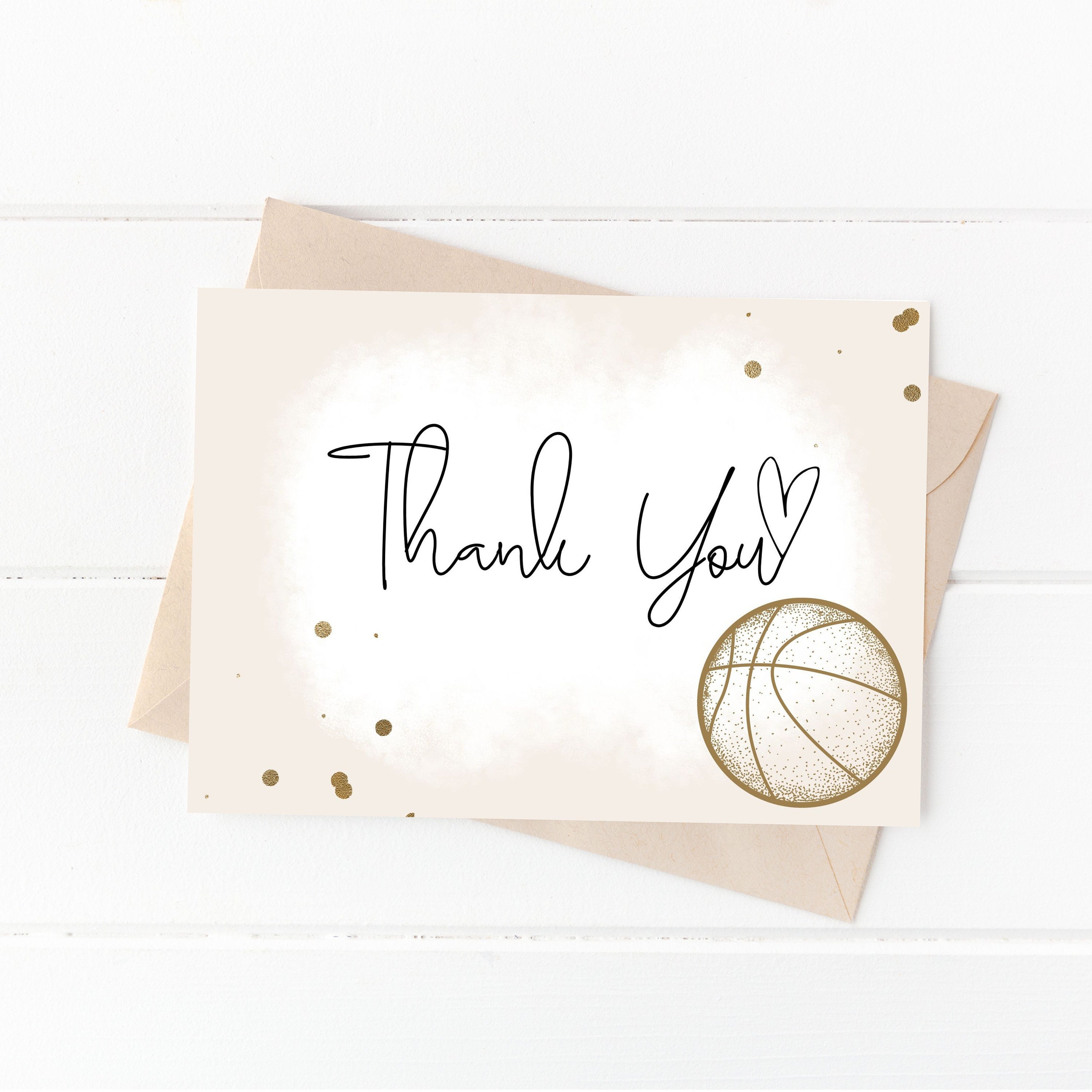 Basketball Thank You Card Printable Card for Coach Digital Etsy Basketball Thank You Card Printable Card for Coach Digital Etsy