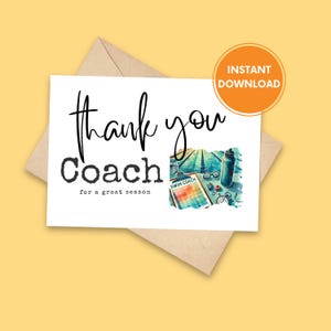 Schwimm-Trainer Karte, Danke Schwimm-Trainer druckbare Karte, digitaler Download, Trainer Geschenk, Saisonende, Dank-Trainer, Trainer-Anerkennungskarte