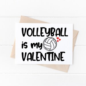 Volleyball Valentinstag Karte, Druckbare Notizkarte, Digitaler Download, Volleyball Karte, Happy Valentines Day, Volleyball is My Valentine