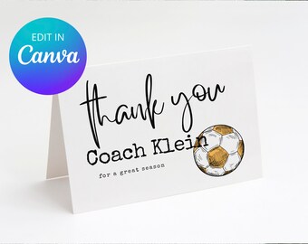Whitman & Daughter Fußball-Geburtstagskarte – Niedliche Aquarell-Notizkarte Für Trainer-Dank, Abschlussfeier & Besondere Anlässe (12,7x17,8cm)