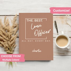 Personalized Loan Officer Gift, Mortgage Broker, Thank You Gift, Mortgage Lender, Custom Journal, Hardcover Notebook, Appreciation Gift