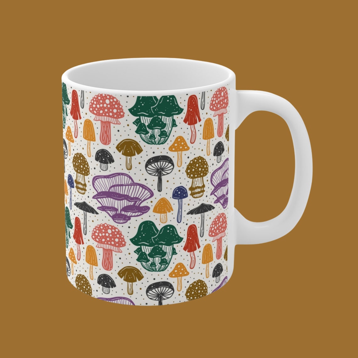 Mushroom Mug Mushroom Gift Boho Coffee Mug Foraging Cups Etsy