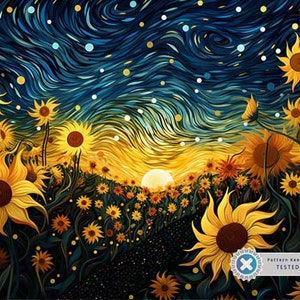 Sunflower Symphony, Cross Stitch Pattern Download, Counted Cross Stitch, Sunflower Wall Art, Embroidery Art, Pattern Keeper Compatible