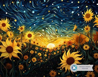 Sunflower Symphony, Cross Stitch Pattern Download, Counted Cross Stitch, Sunflower Wall Art, Embroidery Art, Pattern Keeper Compatible