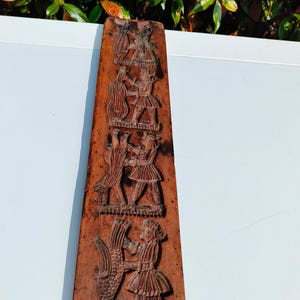 Amsterdam Antique Dutch Speculaas Cookie Mold – Hand-carved Wood