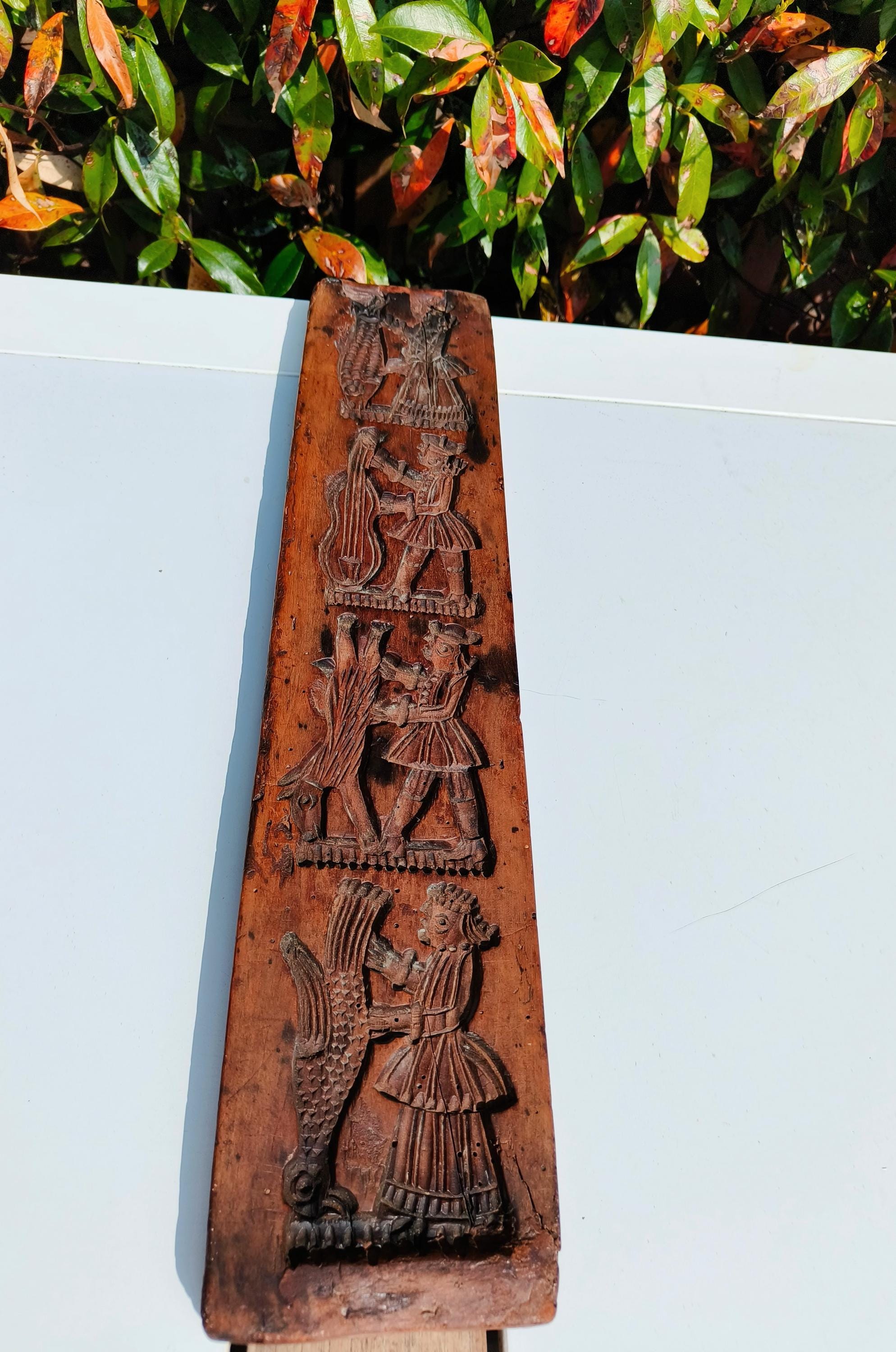 Amsterdam Antique Dutch Speculaas Cookie Mold – Hand-carved Wood