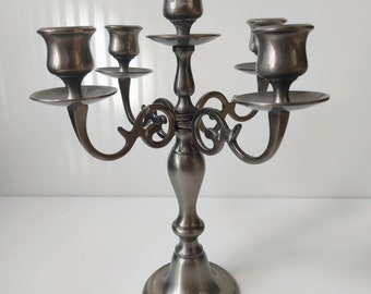 Vintage foldable candlestick - early 20th century - centerpiece - candlestick chandelier 5 arms - English tableware victorian style