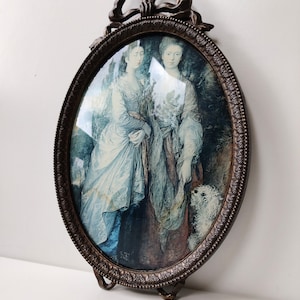 Antique French picture frame rocialle - Victorian pictureframe - bolglas striklijst - Exclusive vintage brocante item France