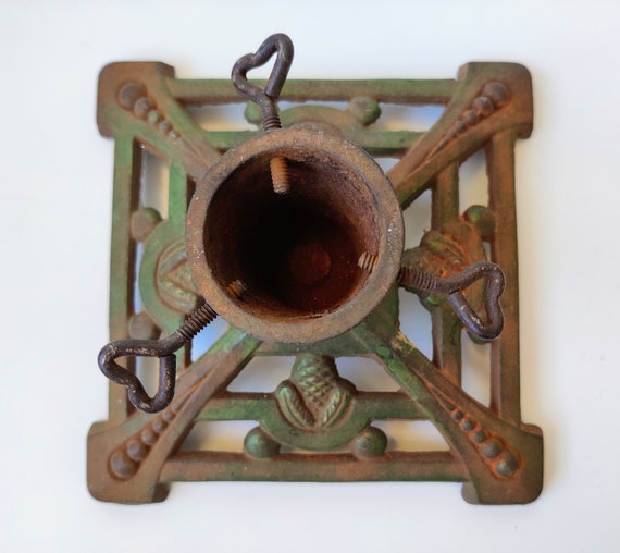 Antique Christmas Tree Stand - Dutch Art Deco Stand - Handmade