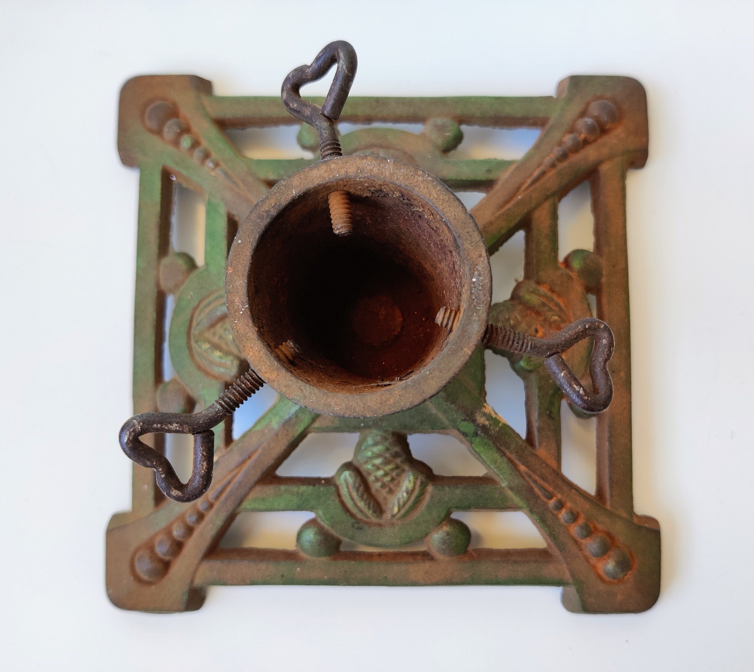 アンティーク雑貨 Tree Stand Antique Christmas Tree Stand - Dutch Art Deco Stand - Handmade