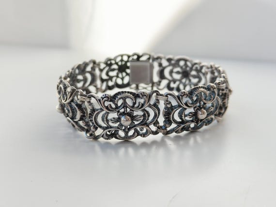 Vintage Solid Silver Bracelet – Dutch Heritage Jewelry, 1950s