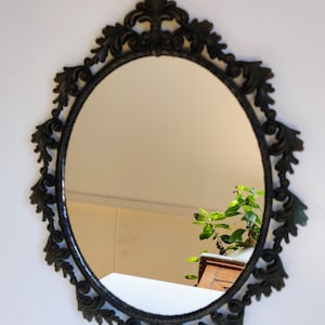 Antique French hall mirror - elegant and detailed - 19th century Victorian Chateau decor - vintage 1900