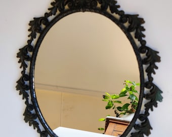 Antique French hall mirror - elegant and detailed - 19th century Victorian Chateau decor - vintage 1900
