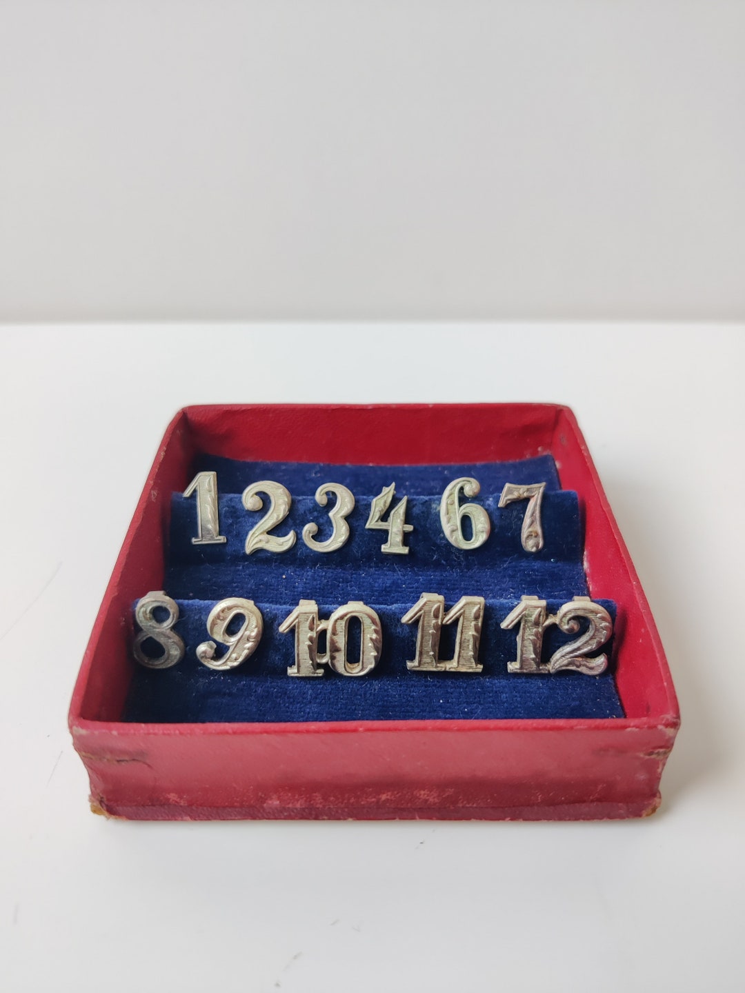 Antique Silver Plated Numbers for Glass / Table Figures Etsy