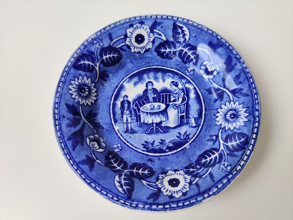 Société Céramique - Antique Plate - the Tea Drinker - Royal Sphinx