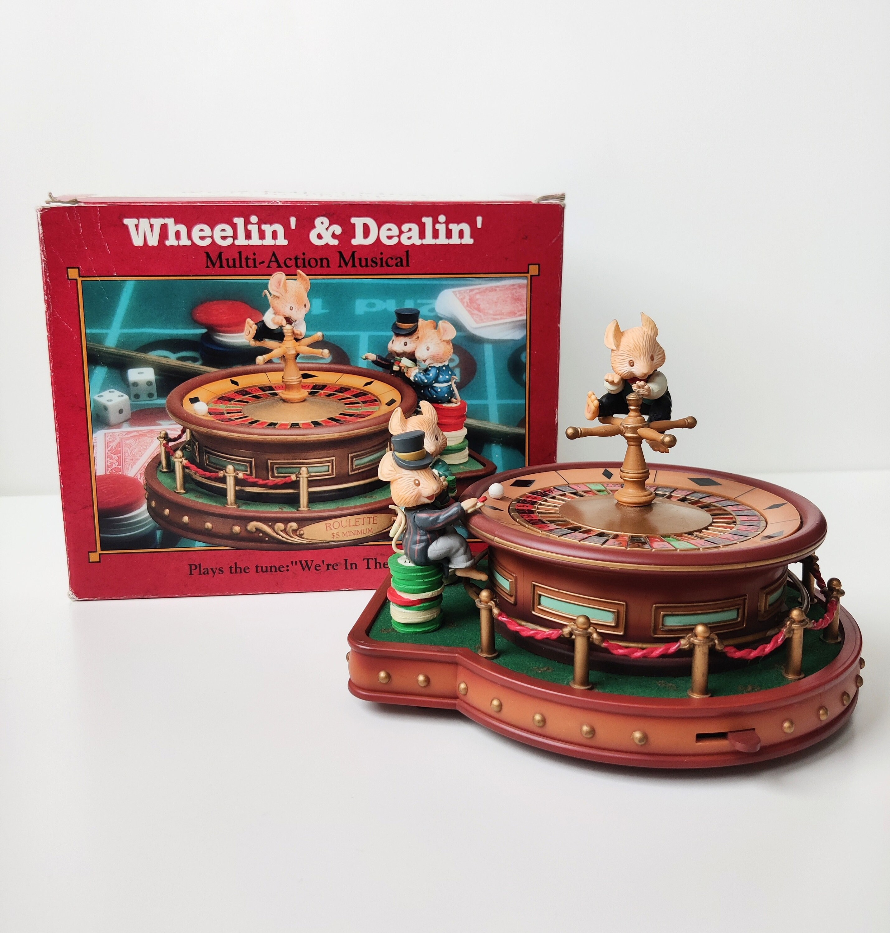 Enesco Mice Vintage Music Box Wind up Musicbox Weeling & Dealing We're ...
