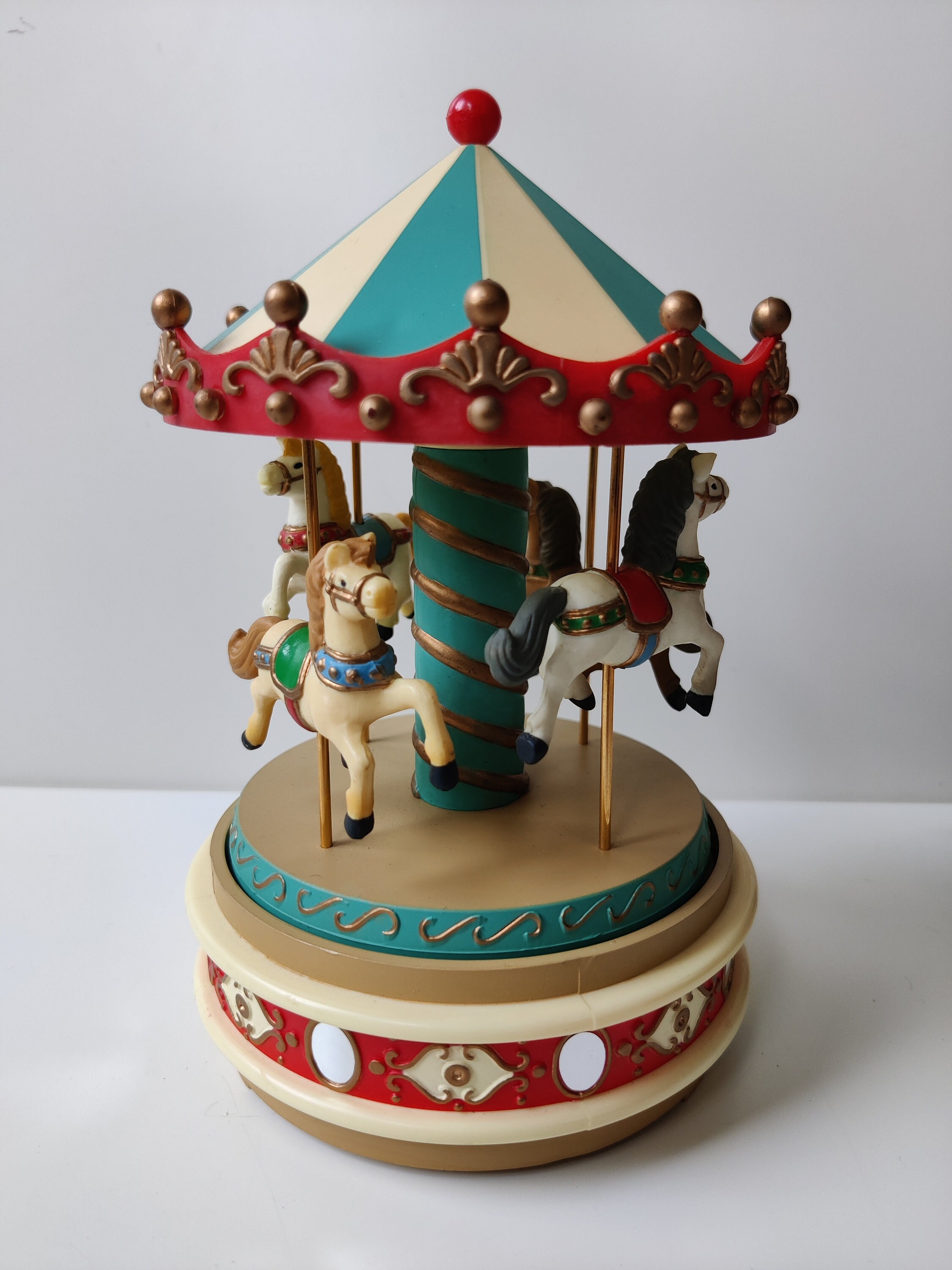 Enesco Vintage Music Box windup musicbox Carousel Waltz Etsy.de