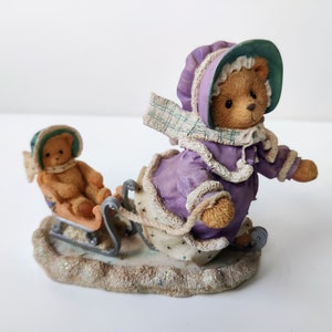 Enesco Cherished Teddies - Christmas Bear - Gretchen - Winter Brings A season of Joy - 1997 Priscilla Hillman