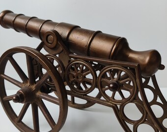 Miniature Antique Cannon / Bronze Collectable English Vicotrian