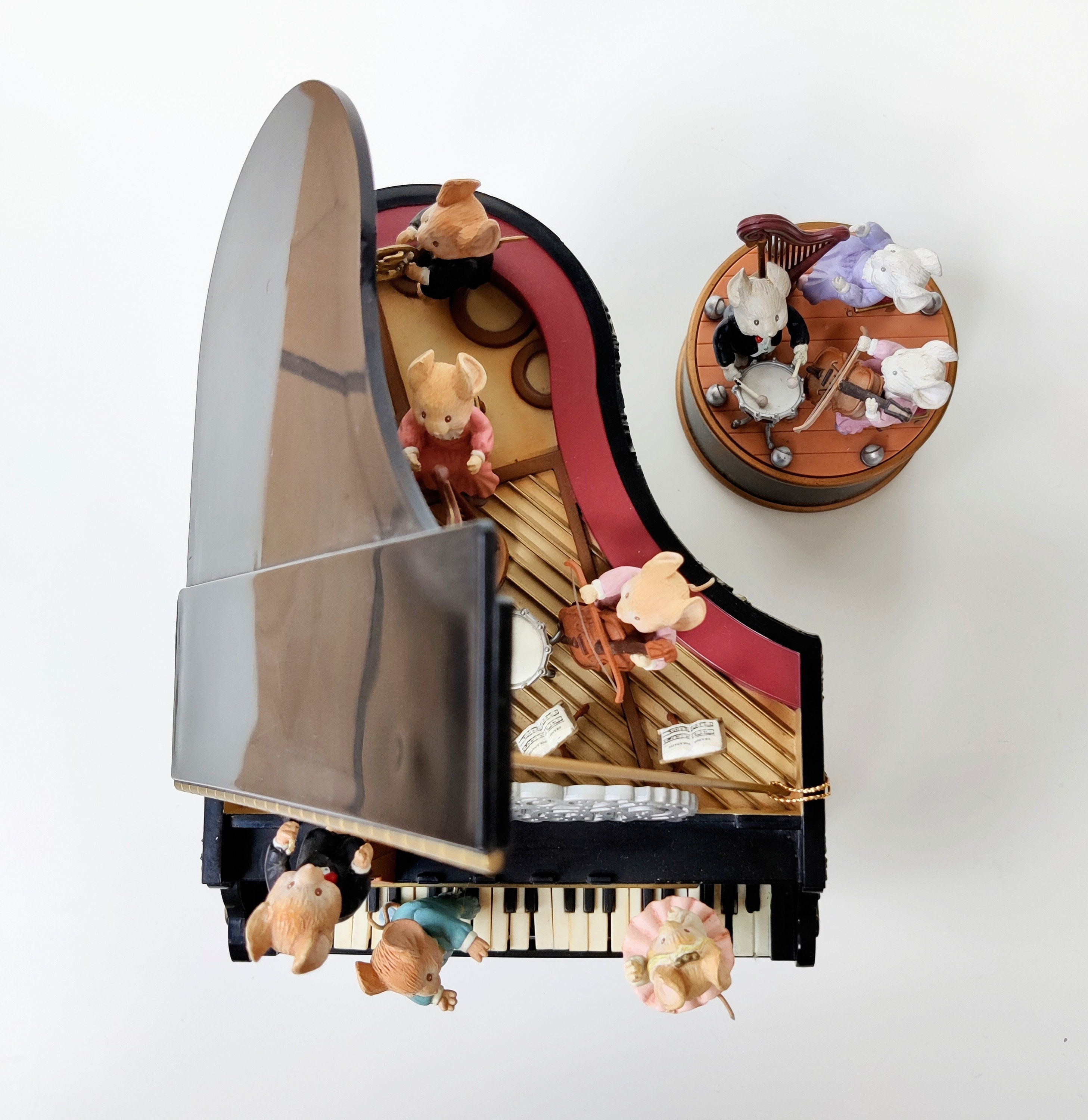 Enesco Mice Vintage Music Box Concert Duo Music Micetro Etsy Denmark