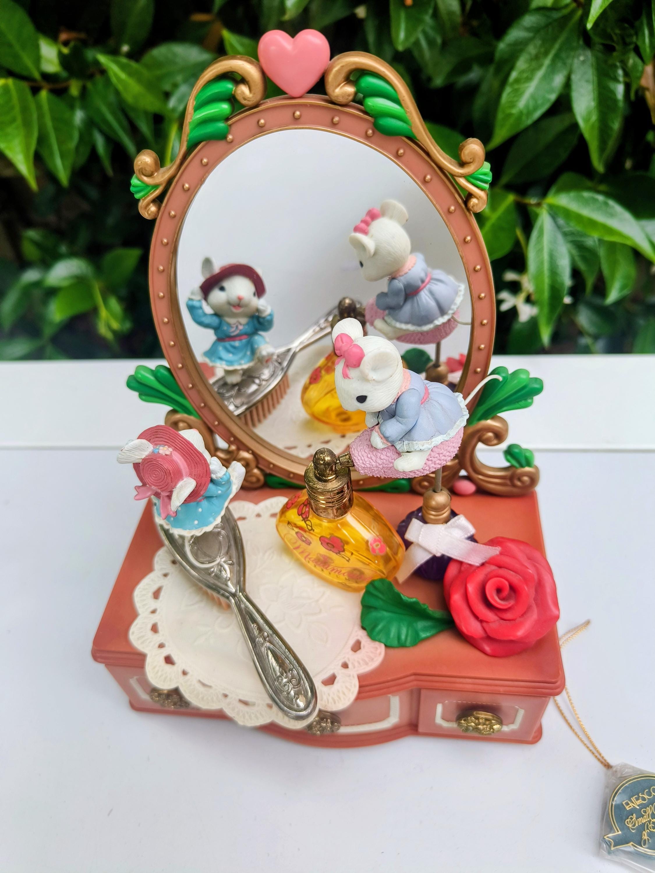 J. Maras チェコガラス アンティーク置物 オーケストラ ９体セット　希少 Enesco Vintage Music Box Wind-up - Little Dresser - It's a Small