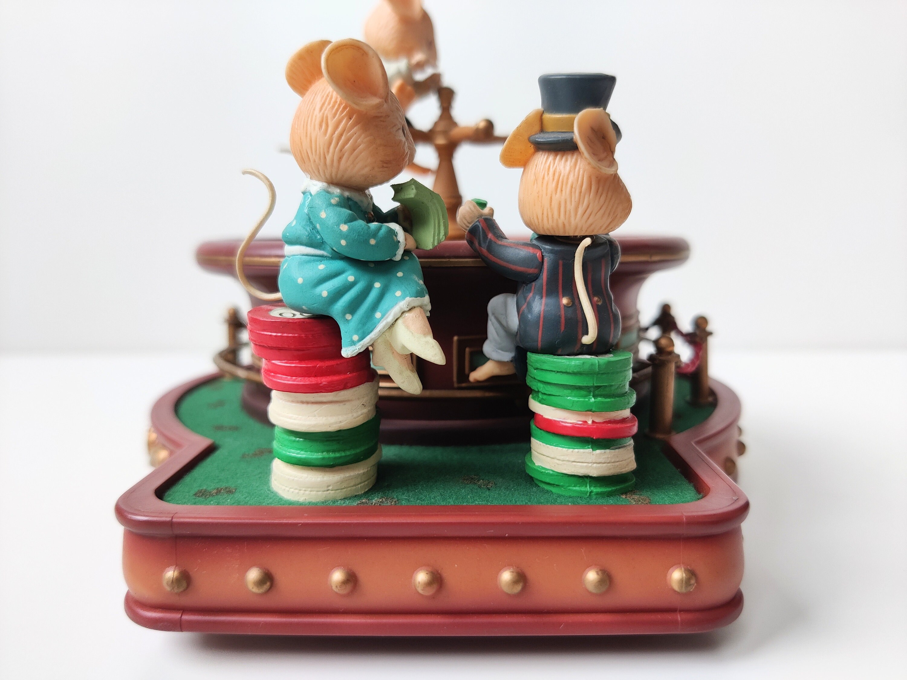 Enesco Mice Vintage Music Box Wind up Musicbox Weeling & Dealing We're