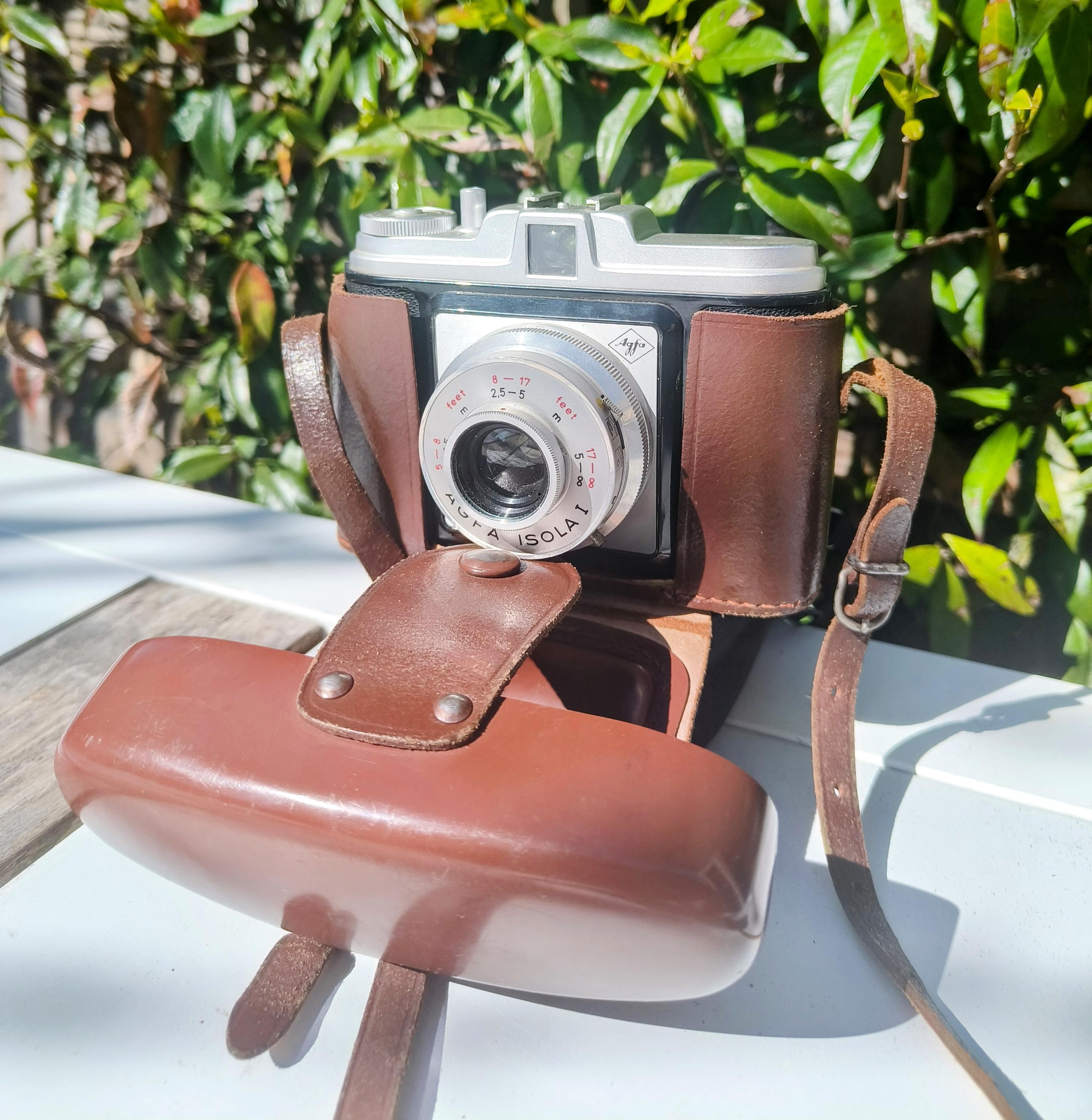 Appareil Photo Argentique Vintage Retro Agfa Isola 1 I avec Son Étui D'origine