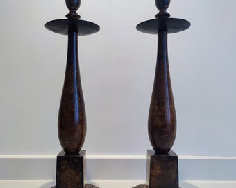 Pair (2) Antique exclusive candlesticks candelabra chandelier - Victorian 1800s centerpiece - French festive dining