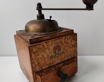 Antique / vintage PeDe Peter Dienes Coffee Grinder - table box Mill Moulin Cafe Molinillo Macinacaffe Koffiemolen Kaffeemuehle